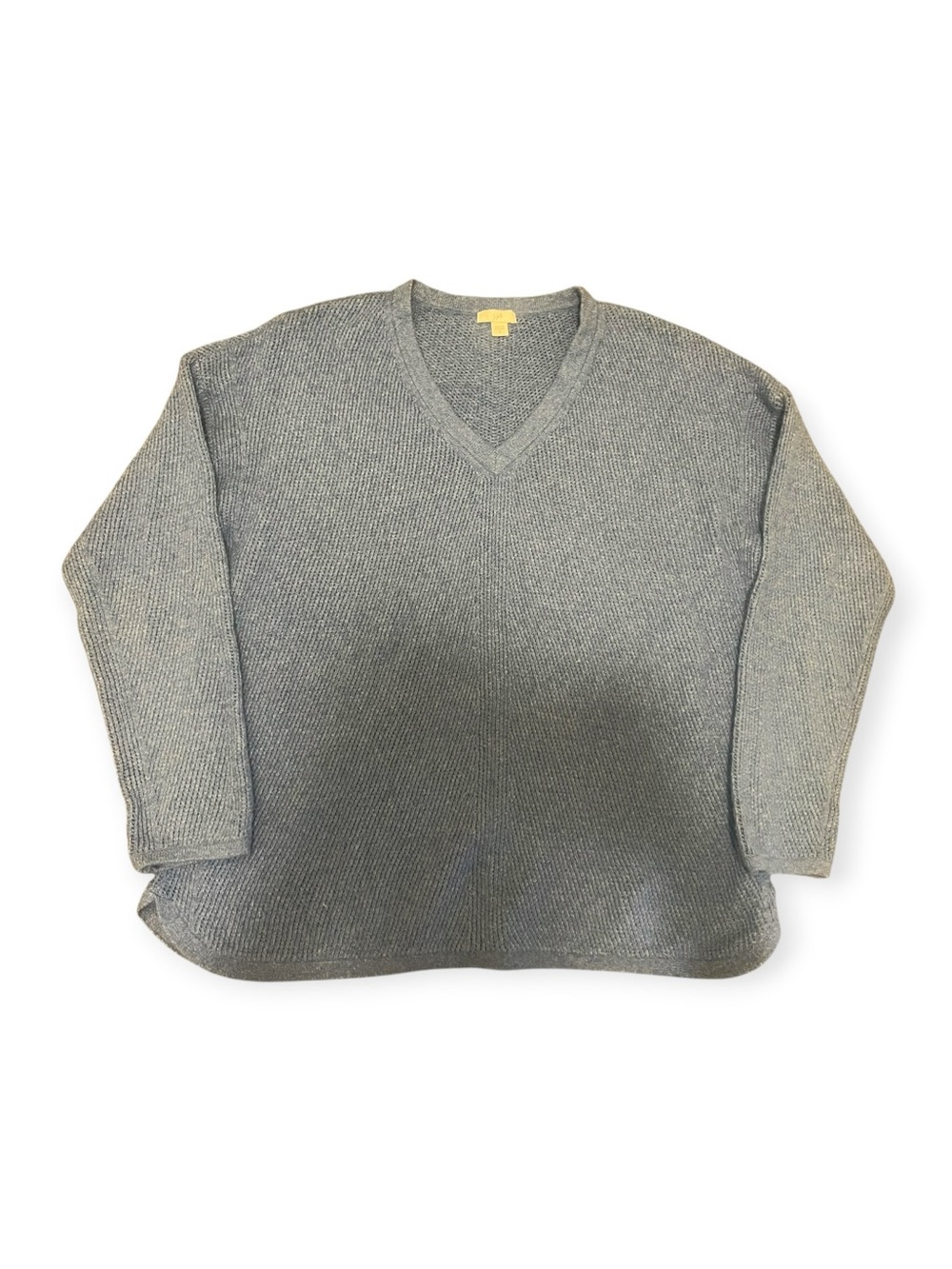 J.Jill Ribbed V-Neck Sweater Light Blue M